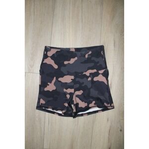 Ryderwear Women's Black Camo Scrunch Butt High Waisted Athletic Gym Shorts XS
